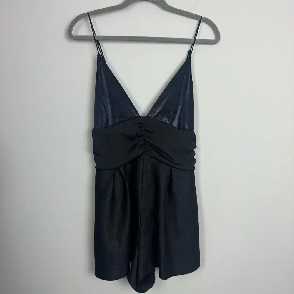 FREE PEOPLE | Skylie Saylor Romper Shorts with Velvet Top Women’s Size 10